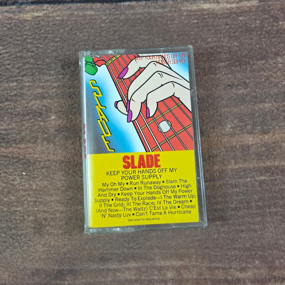 Slade Cassette Tape Keep Your Hands Off My Power Supply OS Black Good 1984 Rock